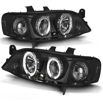 Scheinwerfer Angel Eyes für Opel Vectra B Bj. 95-98 Schwarz