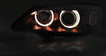 Scheinwerfer Angel Eyes für Opel Astra G Bj. 98-05 Schwarz