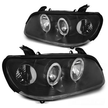 Scheinwerfer Angel Eyes für Opel Omega B Bj. 94-99 Schwarz