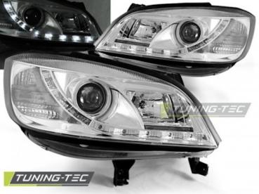 Scheinwerfer LED Tagfahrlicht Optik für Opel Zafira A Bj. 99-06 Chrom