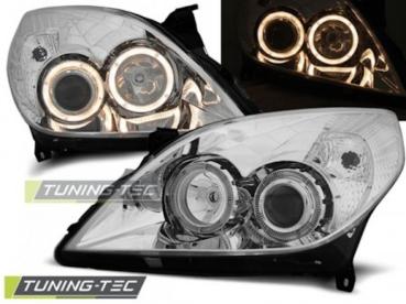 Scheinwerfer Angel Eyes für Opel Vectra C / Signum Facelift Bj. 05-08 Chrom