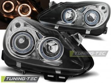Scheinwerfer Angel Eyes für Opel Corsa D Bj. 06-11 Schwarz