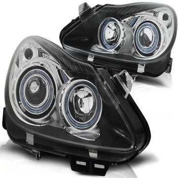 Scheinwerfer Angel Eyes für Opel Corsa D Bj. 06-11 Schwarz