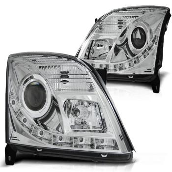 Scheinwerfer LED Tagfahrlicht Optik für Opel Vectra C / Signum Bj. 02-05 Chrom