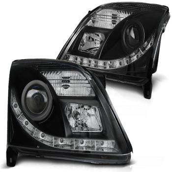 Scheinwerfer LED Tagfahrlicht Optik für Opel Vectra C / Signum Bj. 02-05 Schwarz