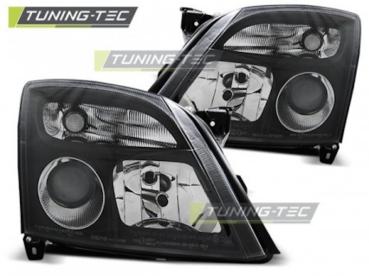 Scheinwerfer Klarglas für Opel Vectra C / Signum Bj. 02-05 Schwarz