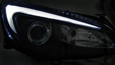 Scheinwerfer DRL LED Tagfahrlicht für Opel Astra J Bj. 09-15 Schwarz LTI