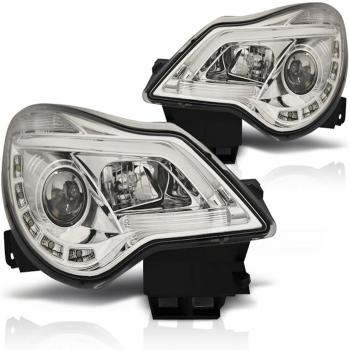 Scheinwerfer DRL LED Tagfahrlicht für Opel Corsa D Bj. 11-14 Chrom LTI