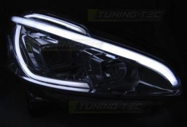 Scheinwerfer LED Tagfahrlicht Optik für Peugeot 208 Bj. 12-15 Chrom LTI