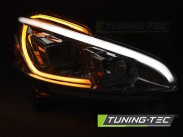 Scheinwerfer LED Tagfahrlicht Optik für Peugeot 208 Bj. 12-15 Schwarz LTI