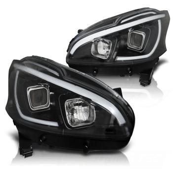 Scheinwerfer LED Tagfahrlicht Optik für Peugeot 208 Bj. 12-15 Schwarz LTI
