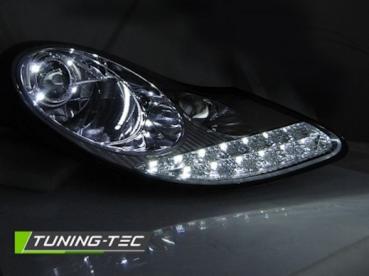 Scheinwerfer LED Tagfahrlicht Optik für Porsche Boxster 986 / 911 996 Chrom