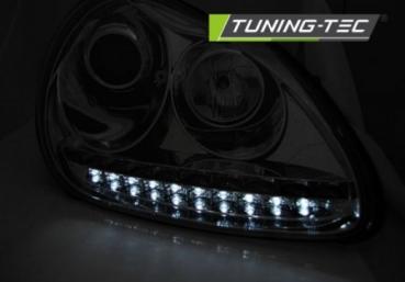 Xenon Scheinwerfer LED Tagfahrlicht Optik für Porsche Cayenne 955 02-06 Chrom