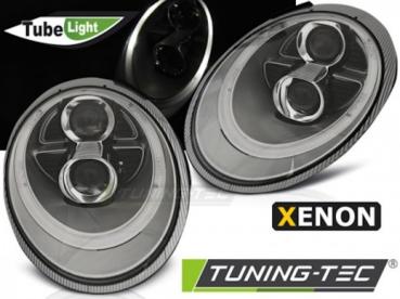 Xenon Scheinwerfer LED Tagfahrlicht Optik für Porsche 911 997 Bj. 04-08 Silber
