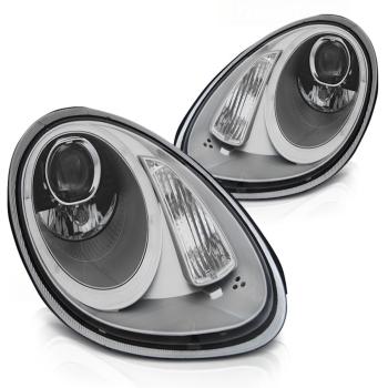 Xenon Scheinwerfer LED Tagfahrlicht Optik für Porsche Boxster 987 Cayman 987c