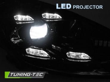 Voll LED Tagfahrlicht Scheinwerfer für Porsche Cayenne 92A 10-15 schwarz