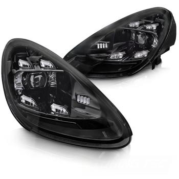 Voll LED Tagfahrlicht Scheinwerfer für Porsche Cayenne 92A 10-15 schwarz