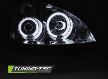 Scheinwerfer CCFL Angel Eyes für Renault Clio 2 Bj. 01-05 Chrom