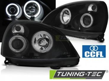 Scheinwerfer CCFL Angel Eyes für Renault Clio 2 Bj. 01-05 Schwarz