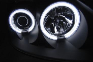 Scheinwerfer CCFL Angel Eyes für Renault Clio 2 Bj. 01-05 Schwarz