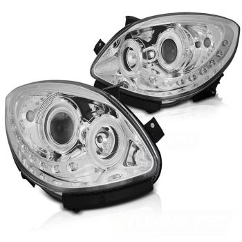 Scheinwerfer LED Tagfahrlicht Optik für Renault Twingo Bj. 07-11 Chrom