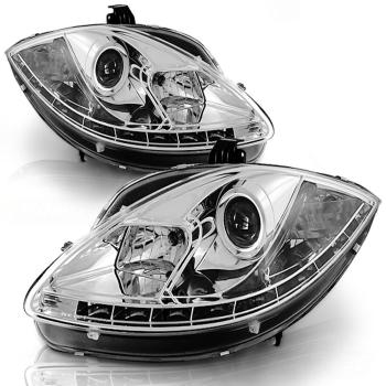 Scheinwerfer LED Tagfahrlicht Optik für Seat Leon 1P / Altea 5P 04-09 Chrom