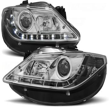 Scheinwerfer LED Tagfahrlicht Optik für Seat Ibiza 6J Bj. 08-12 Chrom