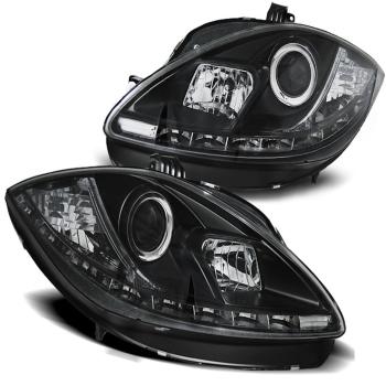 Scheinwerfer LED Tagfahrlicht Optik für Seat Leon 1P / Altea 5P 09-15 Schwarz