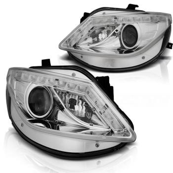 Scheinwerfer LED Tagfahrlicht Optik für Seat Ibiza 6J Bj. 08-12 Chrom