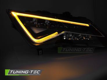 Preview: Voll LED Scheinwerfer passend für Seat Leon III 5F 2012–2016 in Schwarz