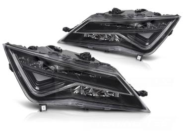 Voll LED Scheinwerfer passend für Seat Leon III 5F 2012–2016 in Schwarz