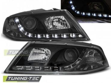 Scheinwerfer LED Tagfahrlicht Optik für Skoda Octavia 2 (1Z) Bj. 04-08 Schwarz