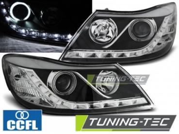 Scheinwerfer LED Tagfahrlicht Optik für Skoda Octavia 2 1Z 09-12 Schwarz