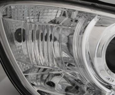 Scheinwerfer LED Tagfahrlicht Optik für Skoda Octavia 2 1Z Facelift 09-12 Chrom