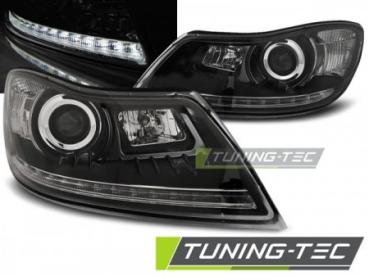 Scheinwerfer LED Tagfahrlicht Optik für Skoda Octavia 2 1Z 09-12 Schwarz