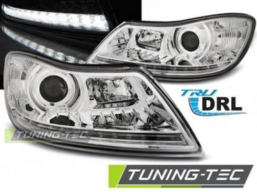 Scheinwerfer DRL LED Tagfahrlicht für Skoda Octavia 2 (1Z Facelift) 09-12 Chrom