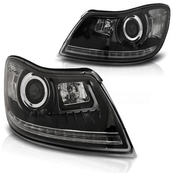 Scheinwerfer DRL LED Tagfahrlicht für Skoda Octavia 2 1Z Facelift 09-12 Schwarz