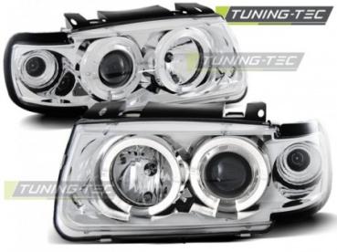 Scheinwerfer Angel Eyes VW Polo 6N Bj. 94-99 Chrom