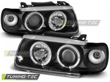 Scheinwerfer Angel Eyes VW Polo 6N Bj. 94-99 Schwarz
