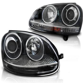 Design Scheinwerfer für VW Golf 5 03-09 schwarz