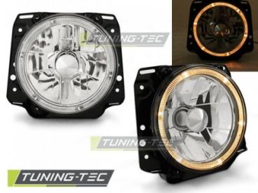 Scheinwerfer Angel Eyes für VW Golf 2 Bj. 83-92 Chrom