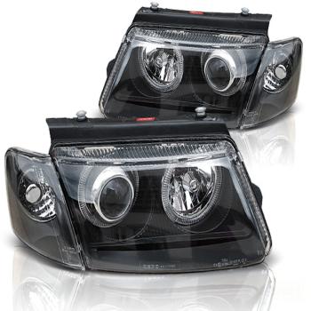 DESIGN Scheinwerfer Angel Eyes für VW Passat 3B Bj. 96-00 Schwarz