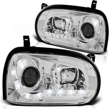 LED Tagfahrlicht Scheinwerfer für VW Golf 3 91-97 chrom