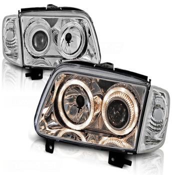 Scheinwerfer Angel Eyes für VW Polo 6N2 Bj. 99-01 Chrom