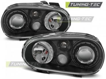Design Klarglas Scheinwerfer für VW Golf 4 97-03 schwarz