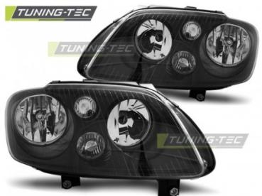 Scheinwerfer Klarglas für VW Touran 1T / Caddy 3 (2K) Schwarz