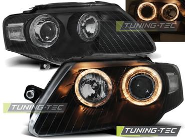Design Angel Eyes Scheinwerfer für VW Passat 3C B6 03/05-10 schwarz