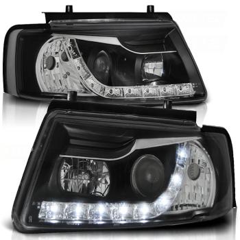 LED Tagfahrlicht Design Scheinwerfer für VW Passat 3B (B5) 96-00 schwarz