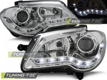 Scheinwerfer LED Tagfahrlicht Optik für VW Touran 1T GP Facelift Bj. 06-10 Chrom