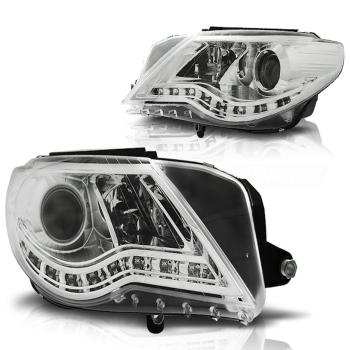 Scheinwerfer LED Tagfahrlicht Optik für VW Passat CC Bj. 08-12 Chrom